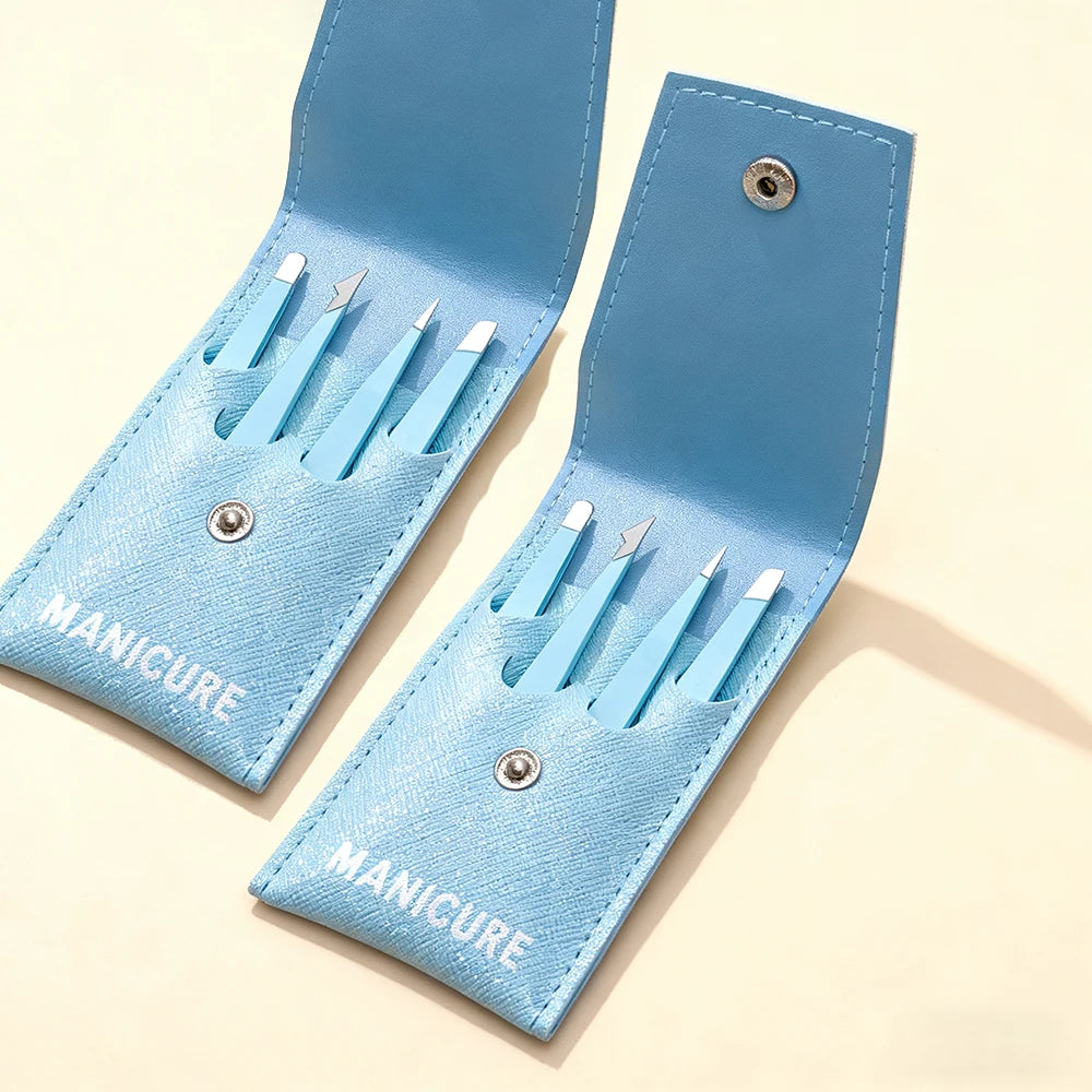 Pince à épiler à sourcils colorée, outil de beauté pour l'épilation des poils fins, pinces à sourcils biseautées en acier inoxydable, outils de maquillage pour l'épilation