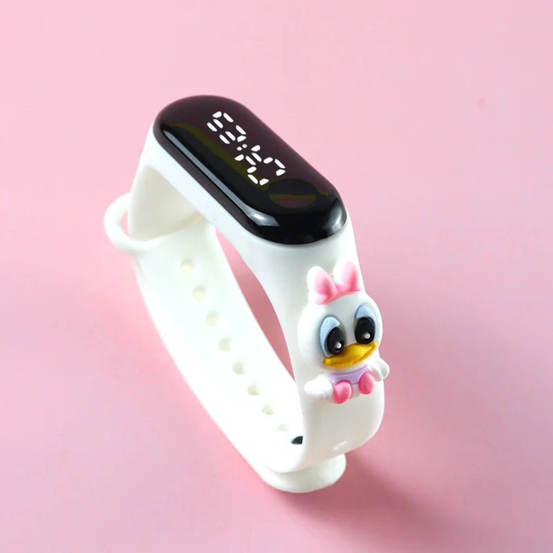 Disney Fashion Mickey Children Watches For Girls Electronic Bracelet Sports Touch LED  Doll Kids Watch Women Waterproof Clock