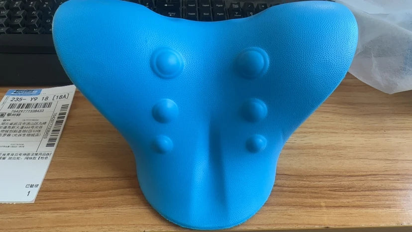 Dispositif de relaxation pour la nuque et les épaules Eva, appareil de traction cervicale en forme de C, pour un meilleur alignement de la colonne vertébrale, oreiller de massage et d'étirement chiropratique