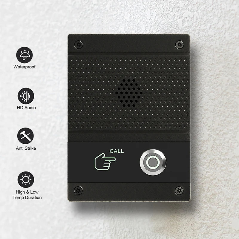 Kit interphone SIP avec commande vocale, sonnette vidéo et caméra pour maison connectée, étanche, pour extérieur et contrôle RFID.
