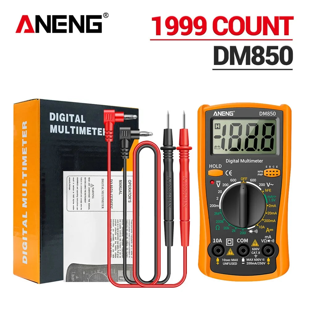 ANENG DM850 Digital Multimeter Automatic Professional 1999 Counts Auto AC/DC Votage Tester Ohm Current Ammeter Detector Tool
