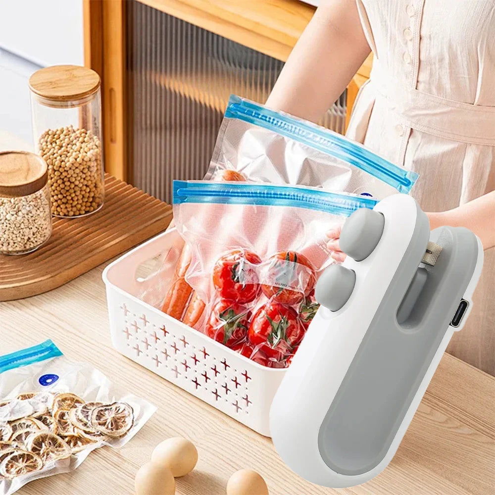 Mini Machine à sceller les sacs thermiques portables, scelleuse d'emballage alimentaire en plastique, scelleuse de sacs à clipser, scelleuse d'emballage alimentaire Portable