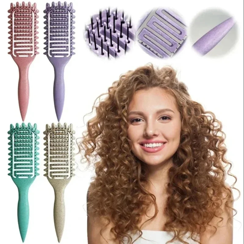 Brosse à cheveux démêlante ajourée pour définir les boucles, peigne pour cheveux emmêlés et bouclés, façonnant les boucles, outils de coiffure
