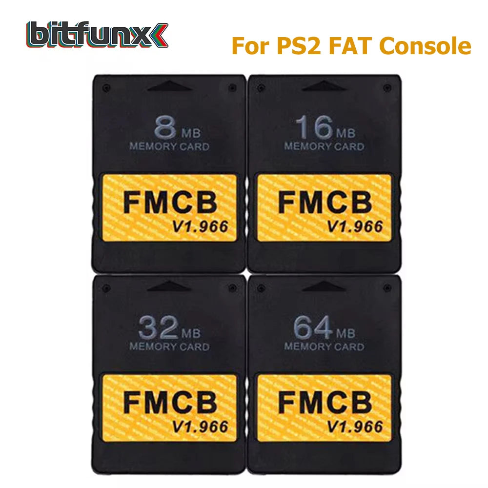 Carte mémoire Bitfunx McBoot V1.966 gratuite 8 Mo/16 Mo/32 Mo/64 Mo pour console PS2 Fat
