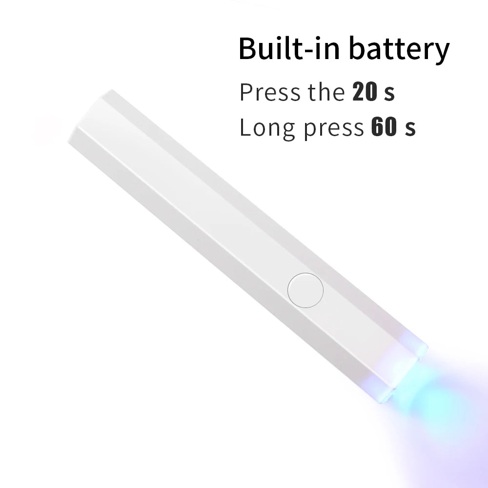 LINMANDA Rechargeable Mini UV LED Nail Lamp Handheld Nail Drying Lamp  For Curing All Gel Polish Nail Dryer Machine UV Light