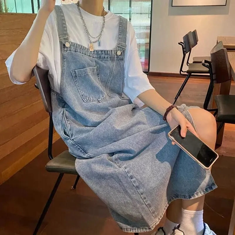 Printemps été Denim robe globale femmes sans manches robes en jean mode femme solide Slip décontracté ample Spaghetti sangle robes