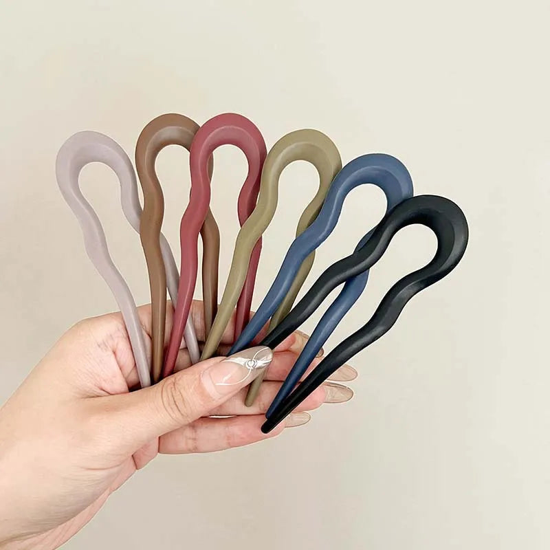 Fourchette à cheveux en forme de U, épingle à cheveux en acétate acrylique écaille de tortue, accessoire de coiffure géométrique pour femmes et filles