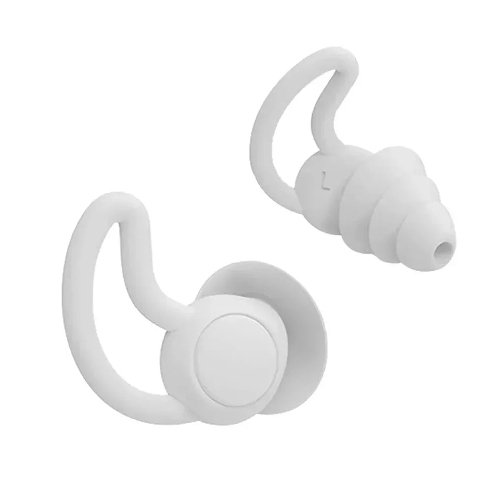 Bouchons d'oreilles en silicone HUAK à 3 couches pour travail et natation – Protection contre le bruit en usine, étanches pour piscines, confortables toute la journée
