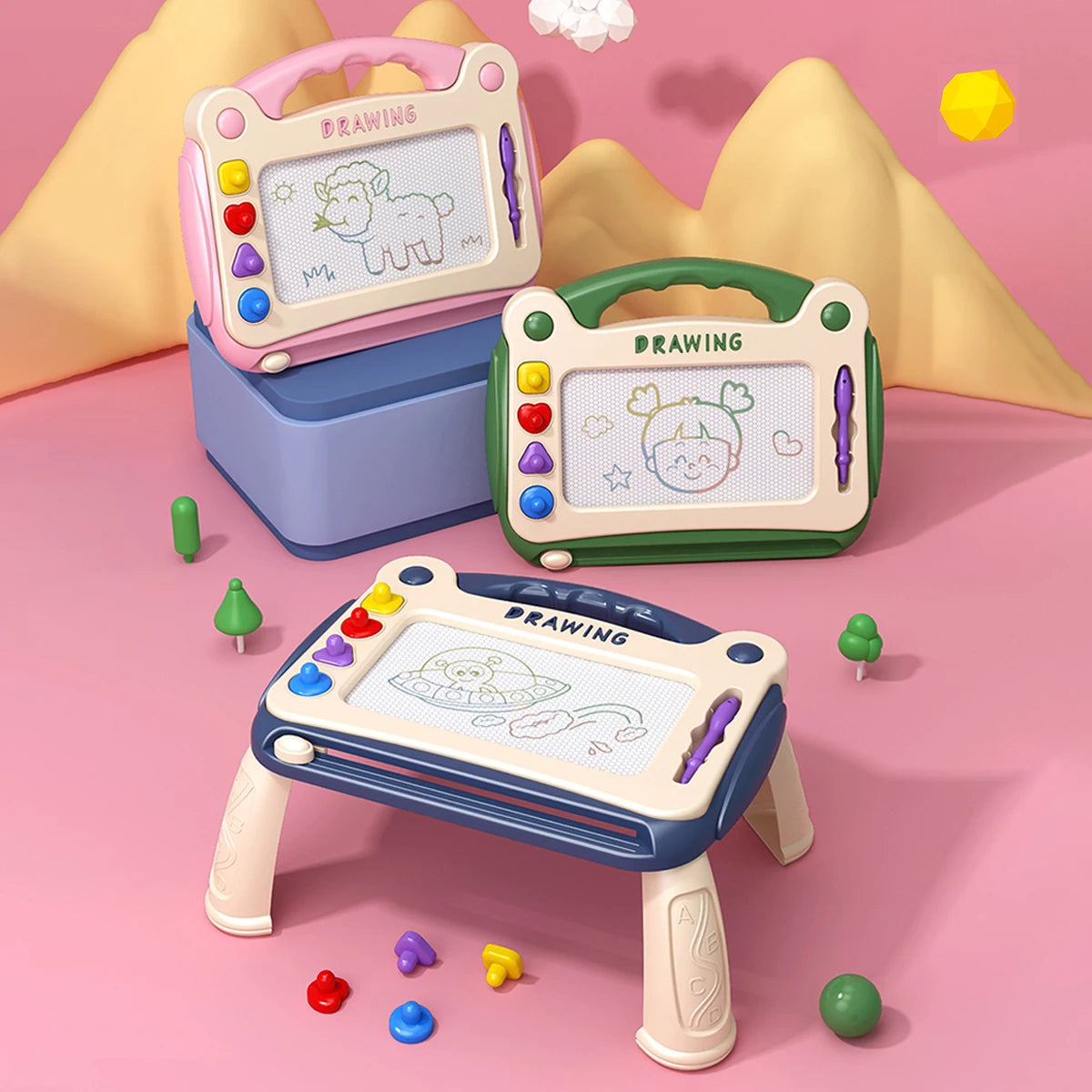 Tableau magnétique à dessin pour enfants, idéal pour les garçons et les filles. Cadeau de Noël idéal pour dessiner et écrire
