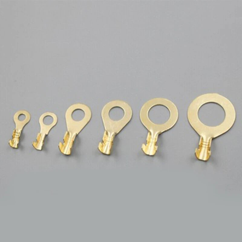 Lot de 150 borniers ronds DJ431, cosses de type O, connecteurs à sertir à froid, languettes en cuivre, cosses de câblage, neufs