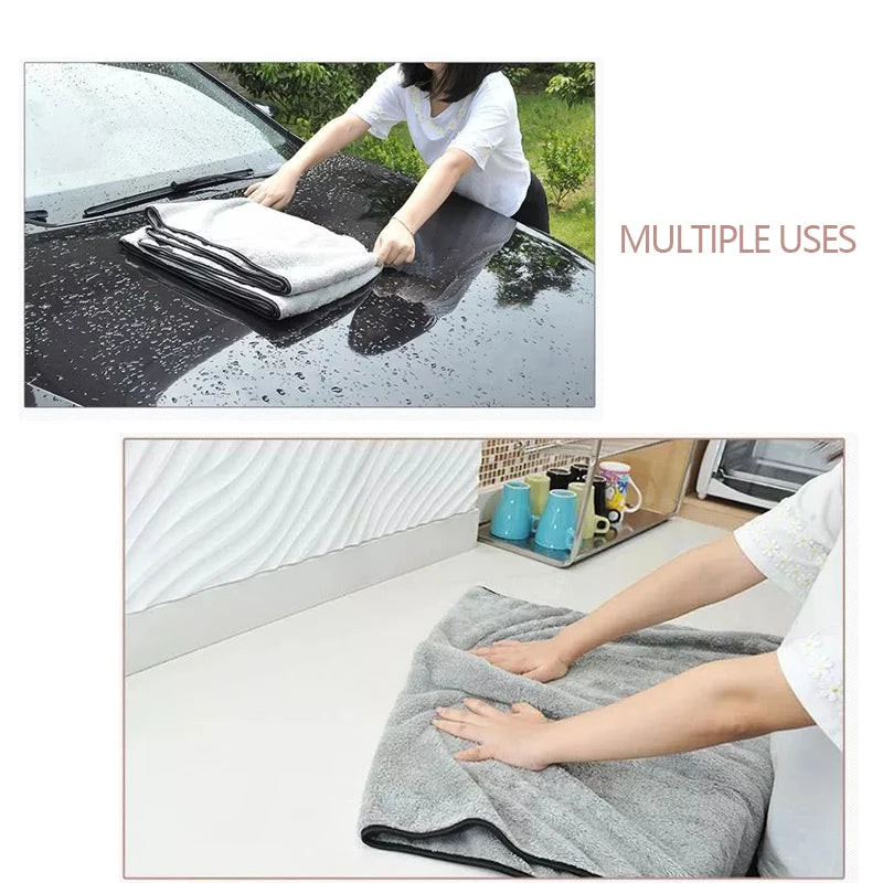 Serviette de lavage auto en microfibre SEAMETAL, super absorbante, pour le nettoyage et le séchage de votre voiture. Chiffons multifonctionnels pour accessoires de lavage auto