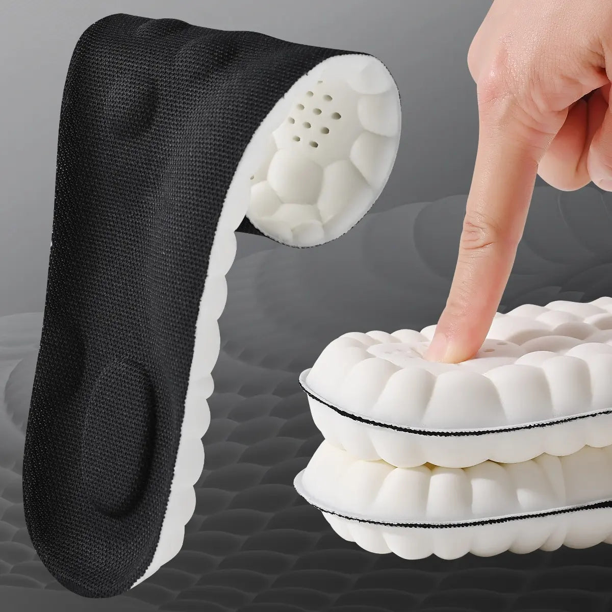 Semelles intérieures de Sport en Latex, 1/2/4 paires, coussinets de chaussures souples à haute élasticité, orthèses respirantes, coussin d'absorption des chocs, Support d'arc