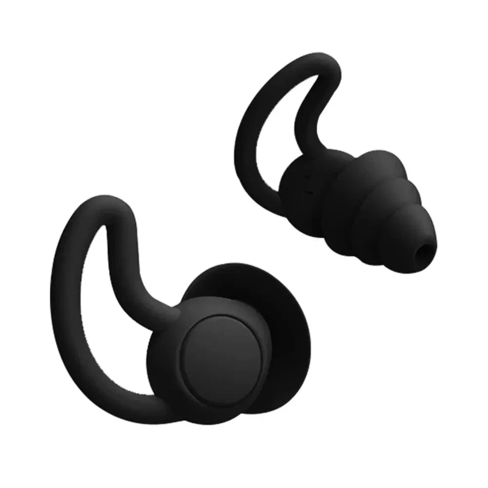Bouchons d'oreilles en silicone HUAK à 3 couches pour travail et natation – Protection contre le bruit en usine, étanches pour piscines, confortables toute la journée