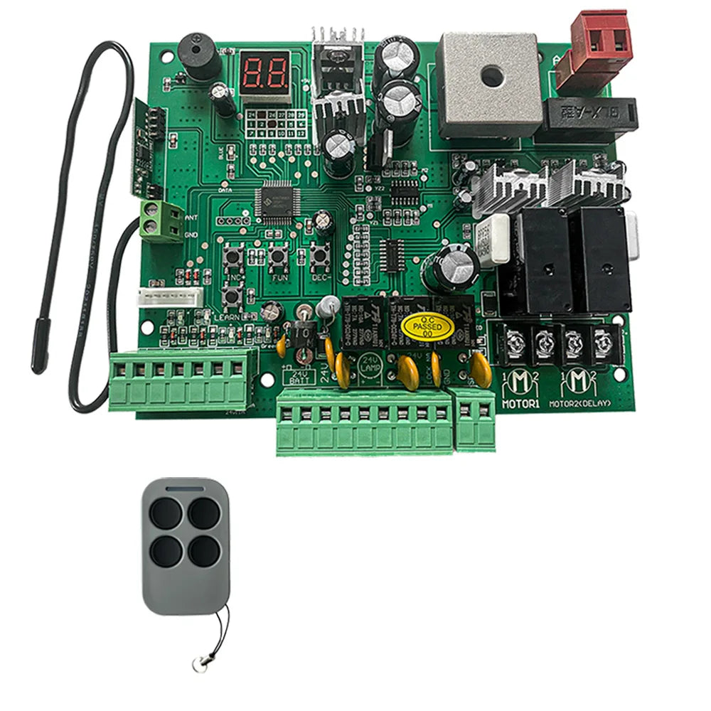 Carte de commande électronique 24 V CA pour portail battant électrique, ouvre-porte automatique, télécommande à code tournant 433,92 MHz