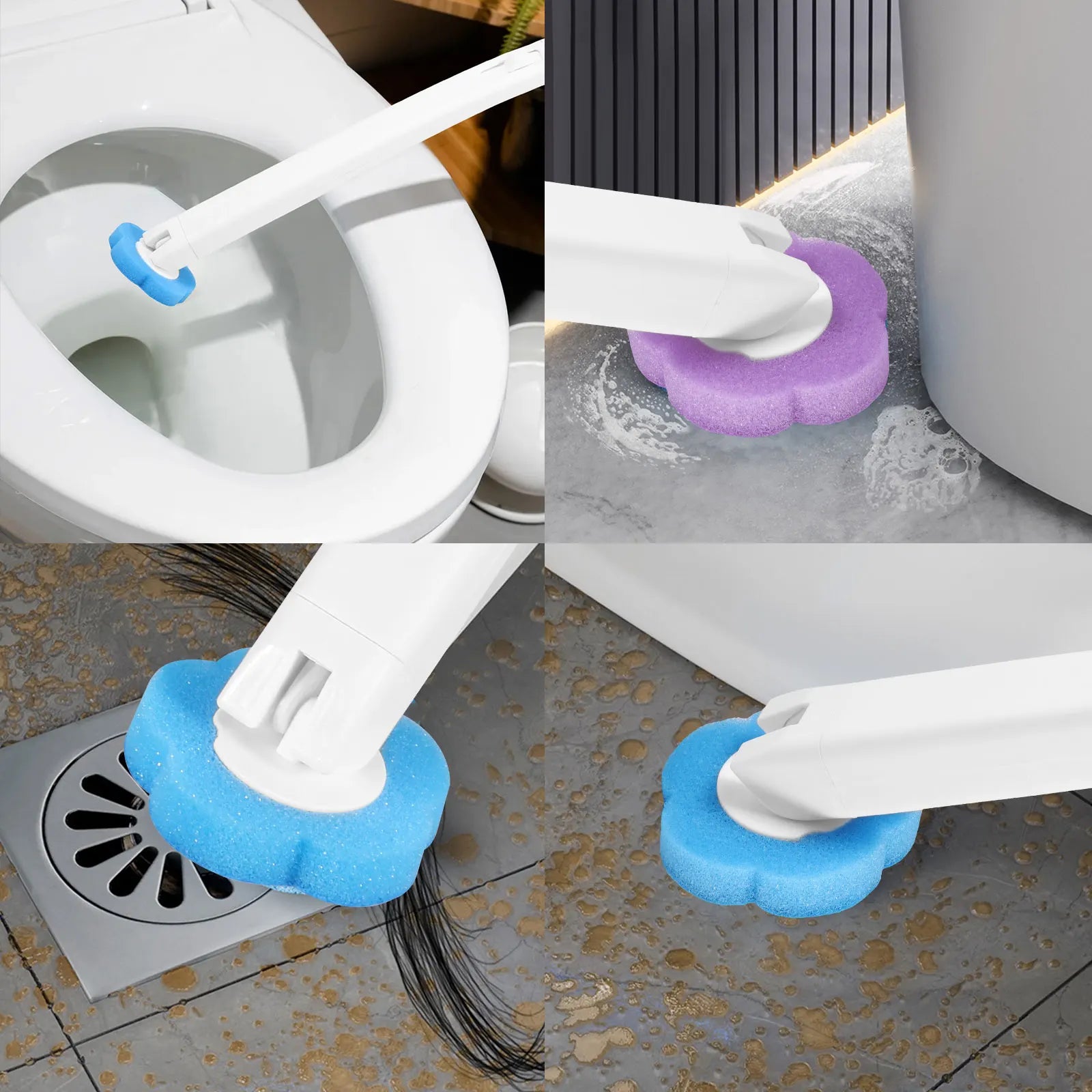Toilet Brush Disposable Replacement Head Cleaning Kit Toilet Bowl Brush Long Handle Home Wc Accessories Tool