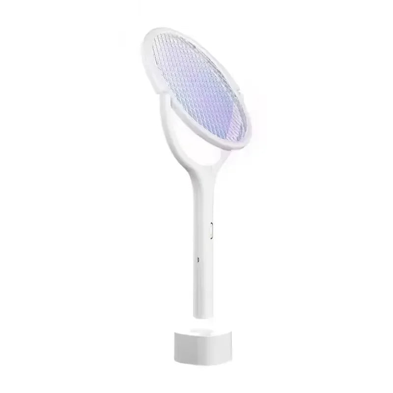 Raquette de charge rapide 5 en 1, tue les insectes volants, lampe isolée de sécurité, alimentée par batterie, tapette électrique anti-moustiques réglable en ABS