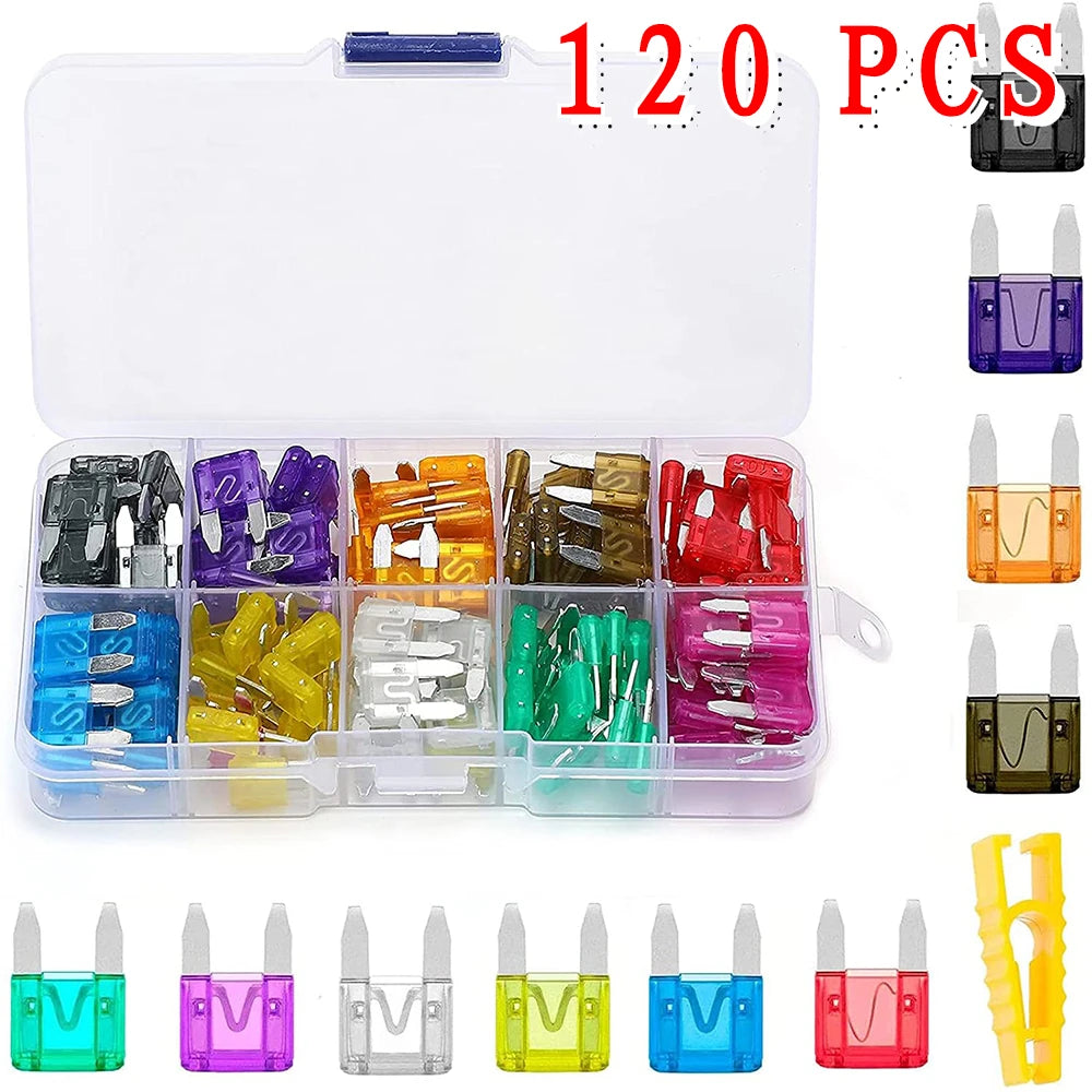 310PCS Truck SUV Car Assorted Replacement Blade Fuses with 2 Car Fuse Testers and 2 Fuse Pullers