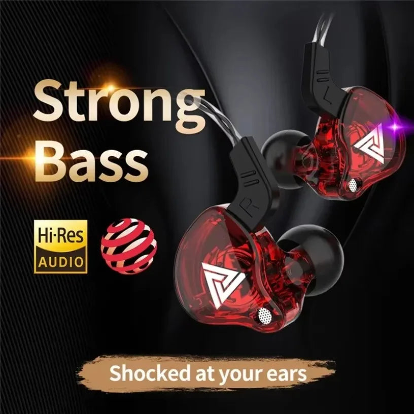 Nouveau casque sport avec microphone, écouteurs filaires 3,5 mm QKZ AK6, écouteurs intra-auriculaires stéréo pour iPhone, casque de course avec micro intégré
