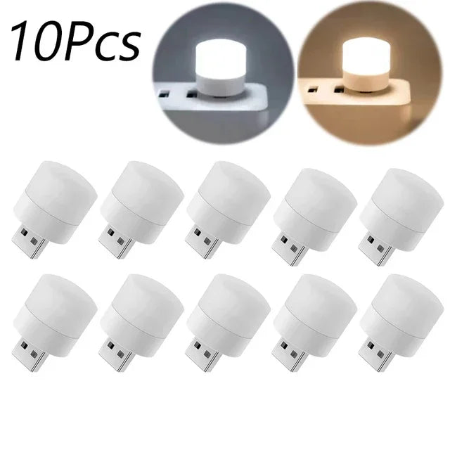 1/10Pcs Mini USB Veilleuse Blanc Chaud Protection Des Yeux Livre Lampe de Lecture Prise USB Ordinateur Mobile Alimentation LED Lampe De Nuit