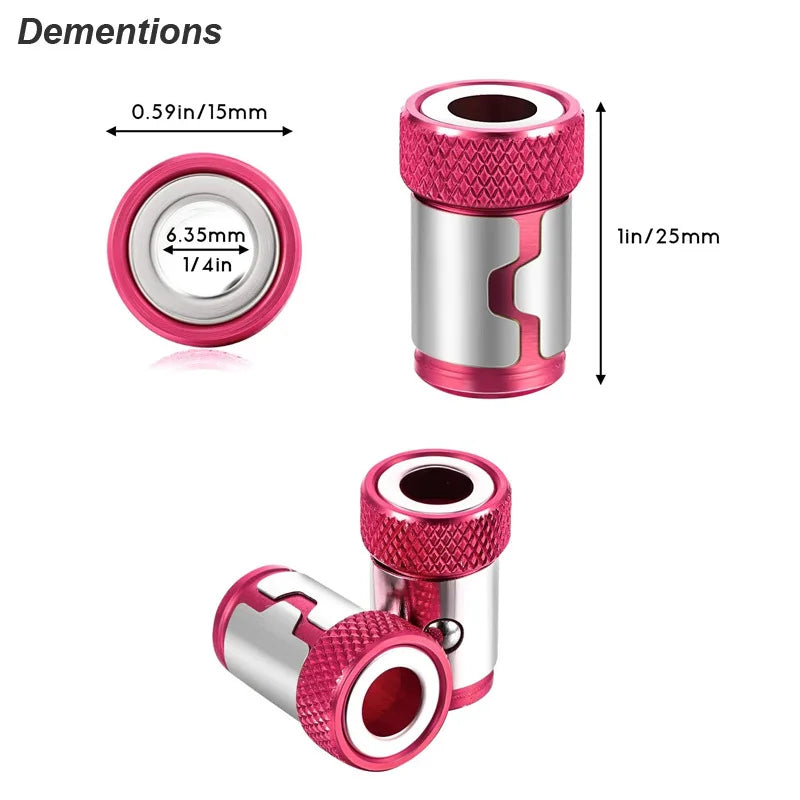 Clearance_Magnetic Ring Cross Phillips Tournevis Porte-embout 6.35mm 1/4 Alliage universel Anti-corrosion Forte puissance de magnétisation