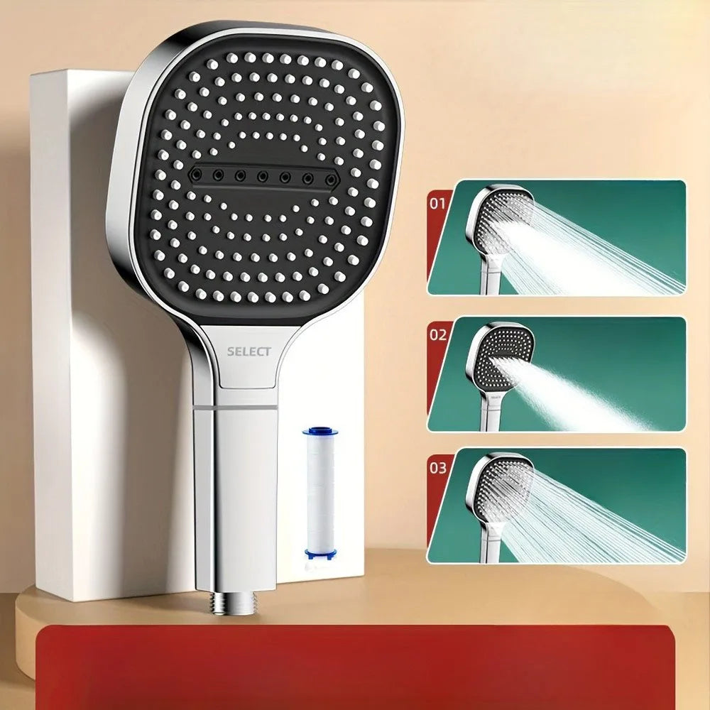 Pommeau de douche haute pression à 3 Modes, pommeau de douche à économie d'eau, pulvérisateur de Massage d'eau réglable, accessoires de salle de bain à domicile