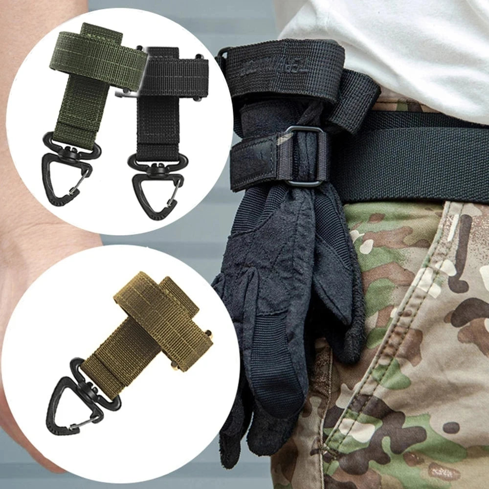 Gants en nylon multi-usages, gants de travail à crochet, clip de sécurité, corde d'escalade tactique d'extérieur, corde de camping suspendue, camping en plein air