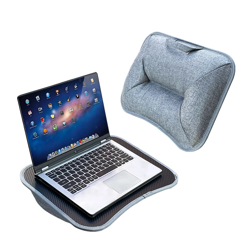 Bureau multifonctionnel pour ordinateur portable MUMUCC avec coussin et garni de particules de mousse, petite table d'appoint, grand tapis de souris rigide