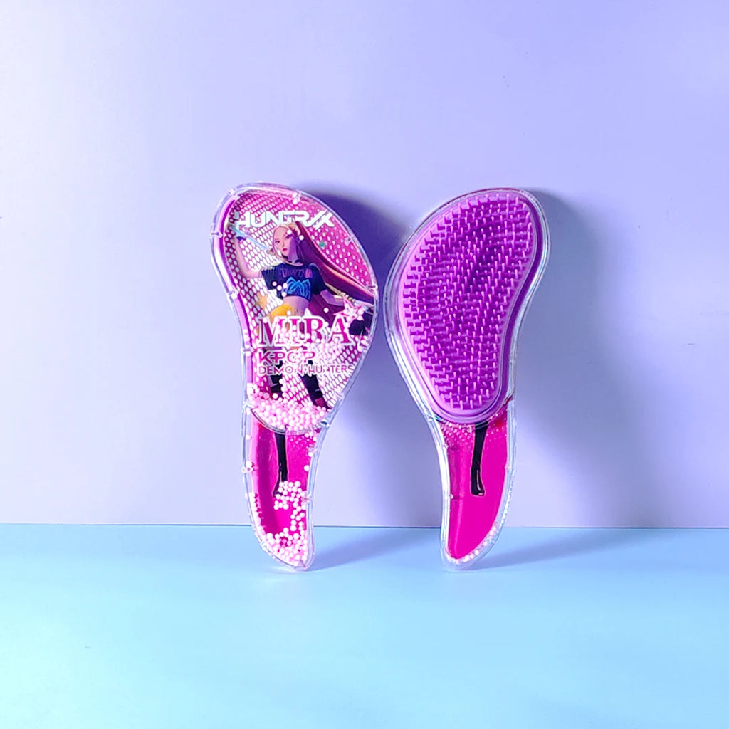 Nouveau peigne à coussin d'air Kpop Demon Hunters, article mignon pour la maison, peigne de massage kawaii, cadeau mignon pour femme, cadeau de Noël mignon et tendance