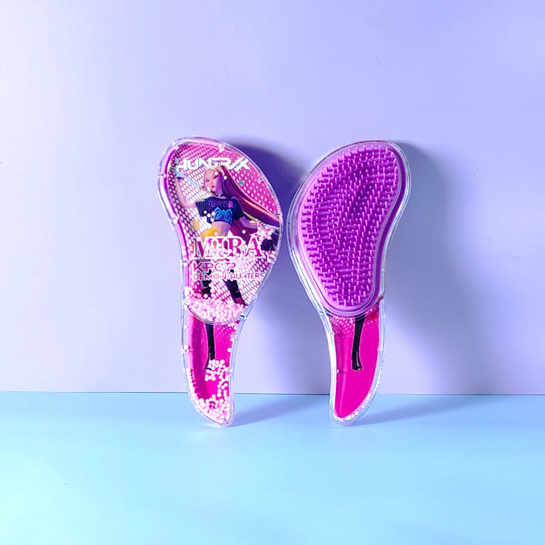 Nouveau peigne à coussin d'air Kpop Demon Hunters, article mignon pour la maison, peigne de massage kawaii, cadeau mignon pour femme, cadeau de Noël mignon et tendance