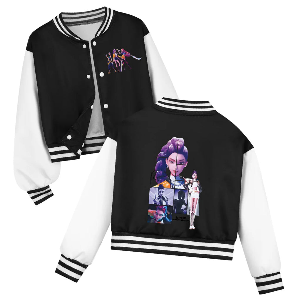 Sweat décontracté pour bébés, filles, costume pour enfants, vêtements KPOP chasseurs de démons Huntrix, uniforme de Baseball pour garçons, printemps-automne