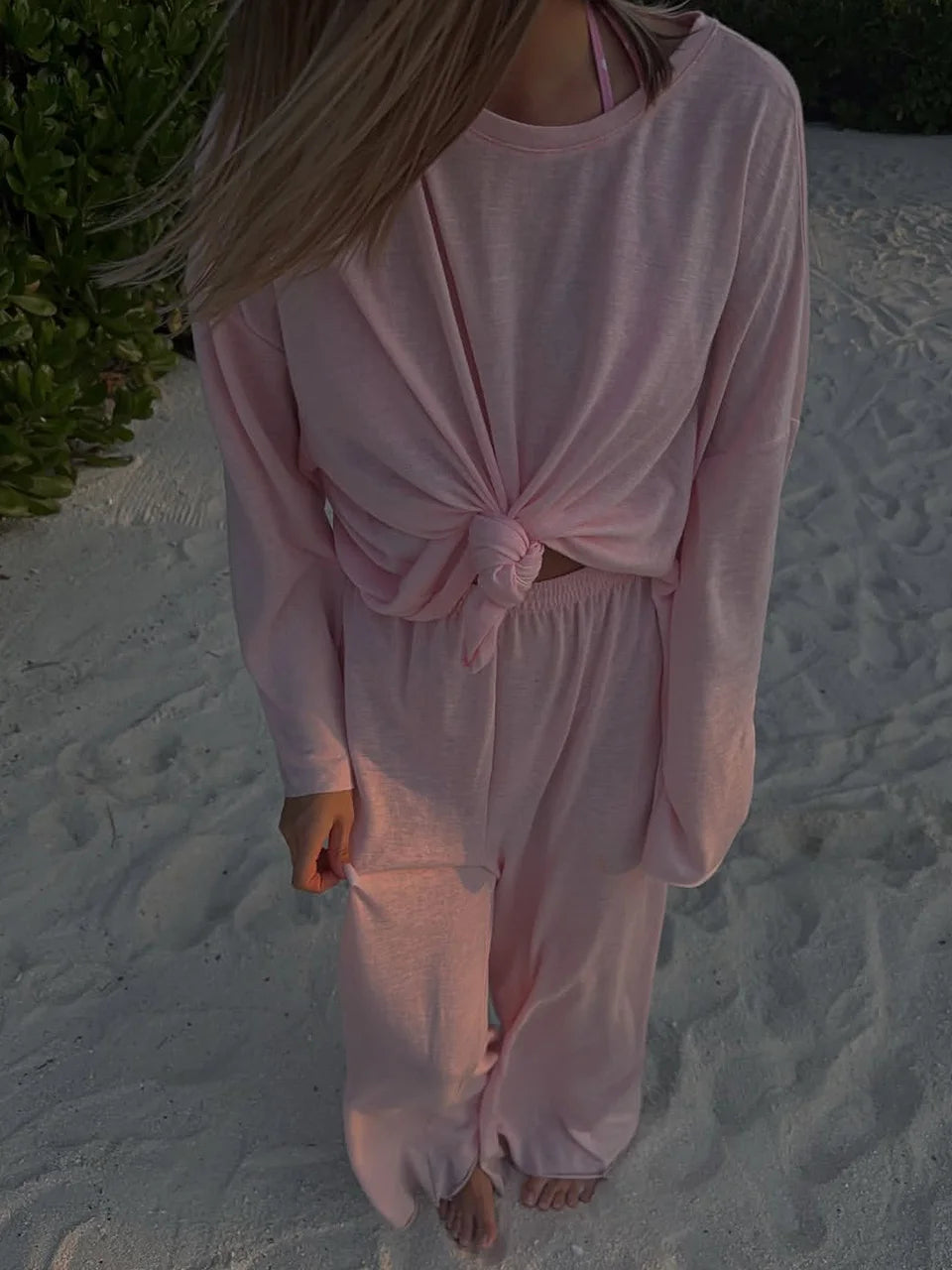 Hirsionsan 2025 basique doux t-shirts femmes été automne manches longues bas ample t-shirts dames décontracté tricoté doux femme hauts