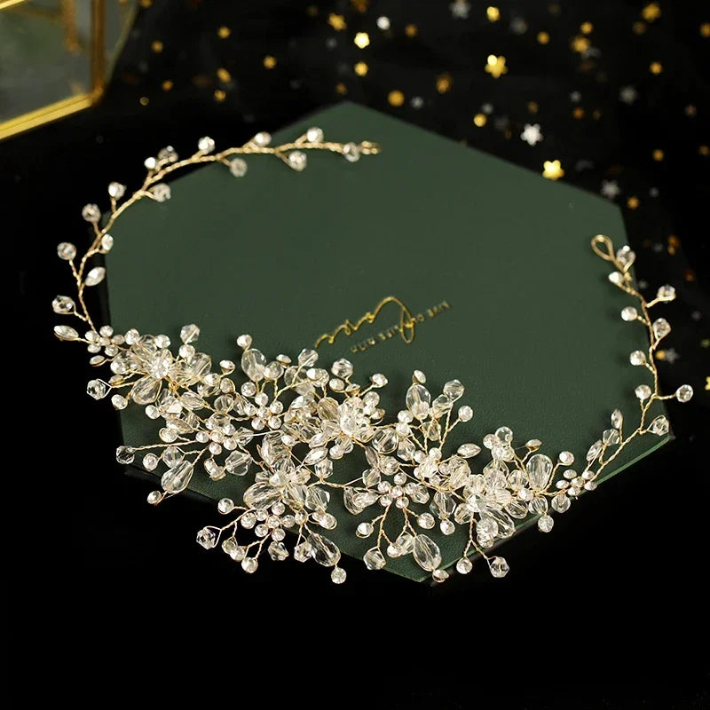 Bandeaux et diadèmes fleuris luxueux, accessoires de coiffure de mariage pour femmes, bijoux de cheveux de mariée, bandeau de mariée, coiffe, serre-tête de fête