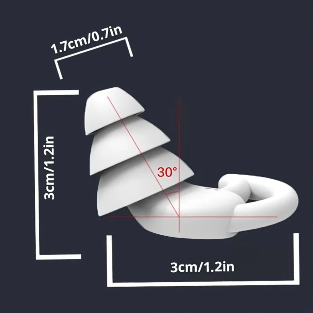 Bouchons d'oreilles en silicone HUAK à 3 couches pour travail et natation – Protection contre le bruit en usine, étanches pour piscines, confortables toute la journée