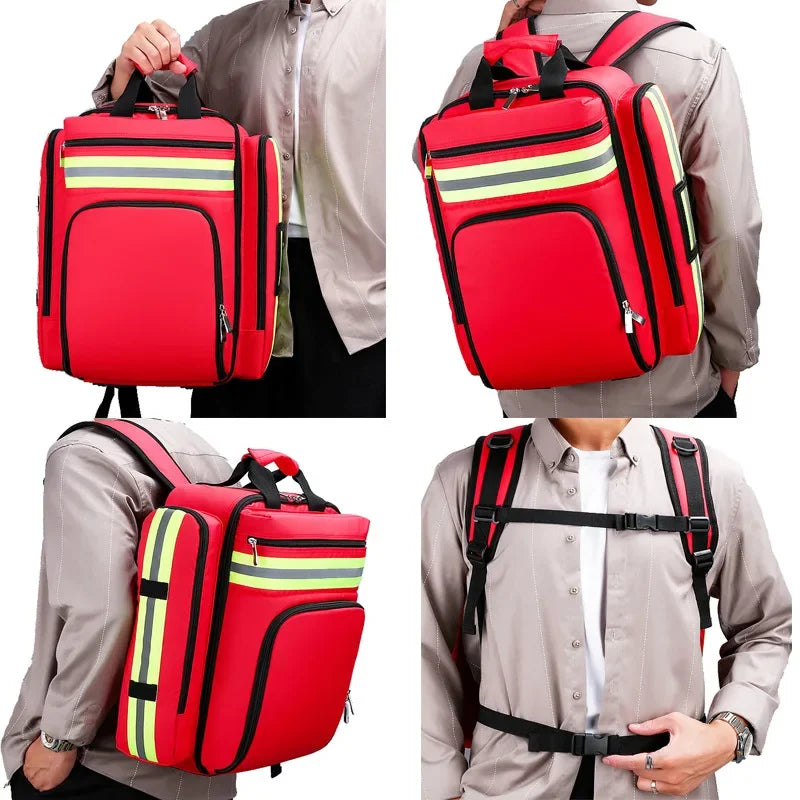 Sac d'intervention en cas de catastrophe, trousse de premiers secours, sac à dos de sauvetage d'urgence, grande capacité de rangement classifié, kits de survie, organisateur médical
