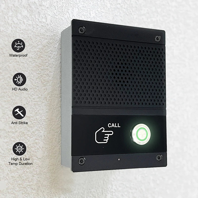 Kit interphone SIP avec commande vocale, sonnette vidéo et caméra pour maison connectée, étanche, pour extérieur et contrôle RFID.