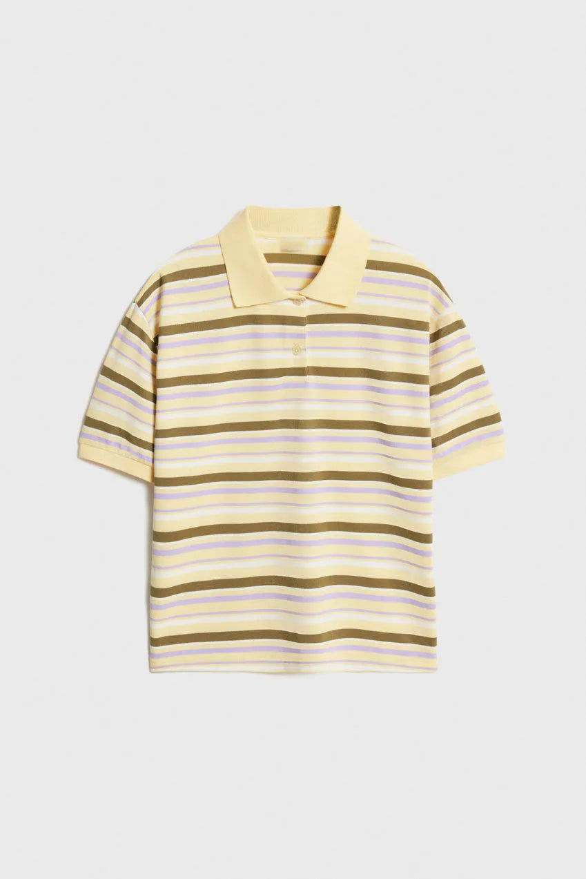 Hirsionsan Polo Col T-shirt Femmes Doux Chic T-shirts 95% Coton Pull Vêtements Lâche Pull Occasionnel 2025 Été Nouvelle Récolte Hauts