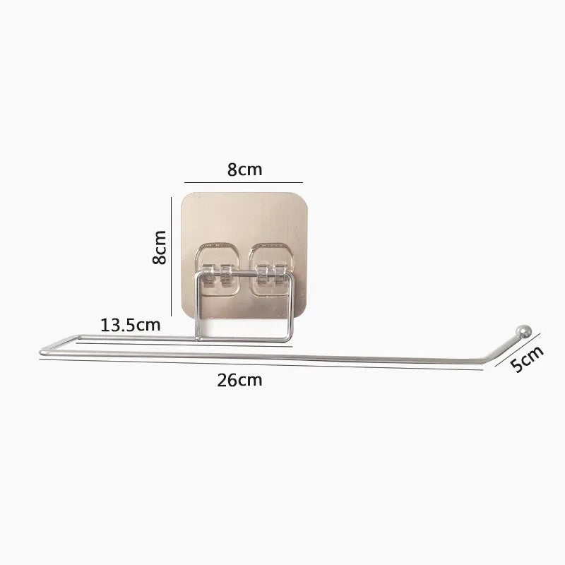 1PCS Kitchen Paper Towel Holder Toilet Paper Holder Adhesive Tissue Rack Napkin Dispenser Cabinet Storage Bathroom Accessories