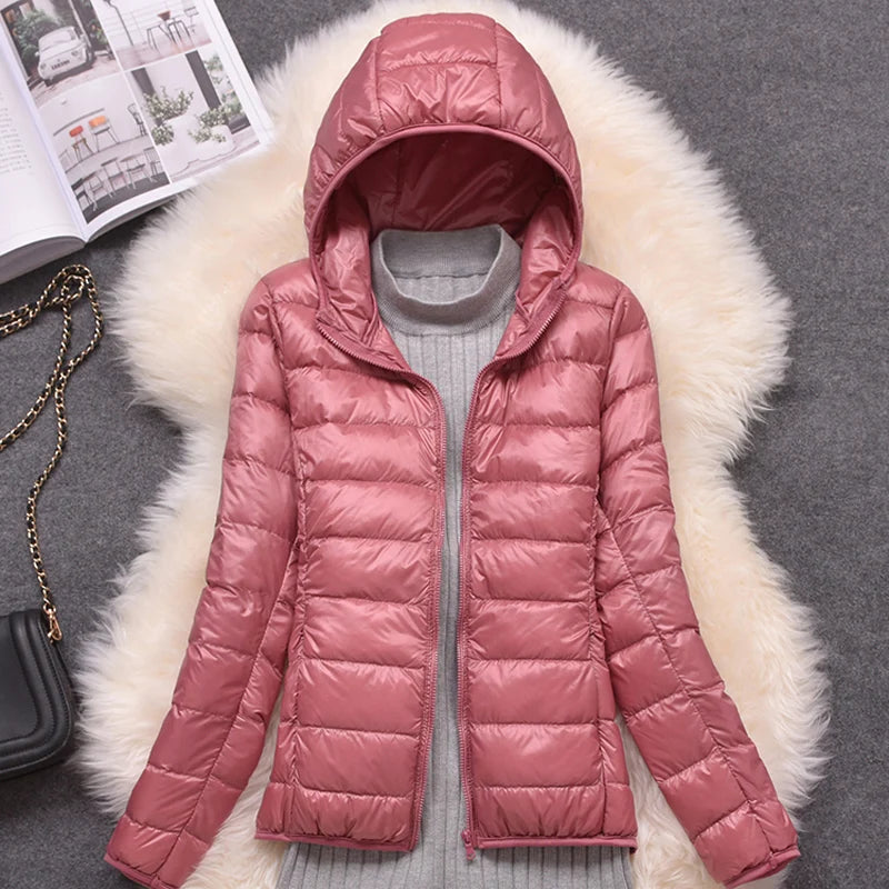 Veste bouffante à capuche pour femme, 15 couleurs, grande taille 5XL 6XL 7XL, nouvelle collection printemps-automne 2025, Ultra légère, emballable