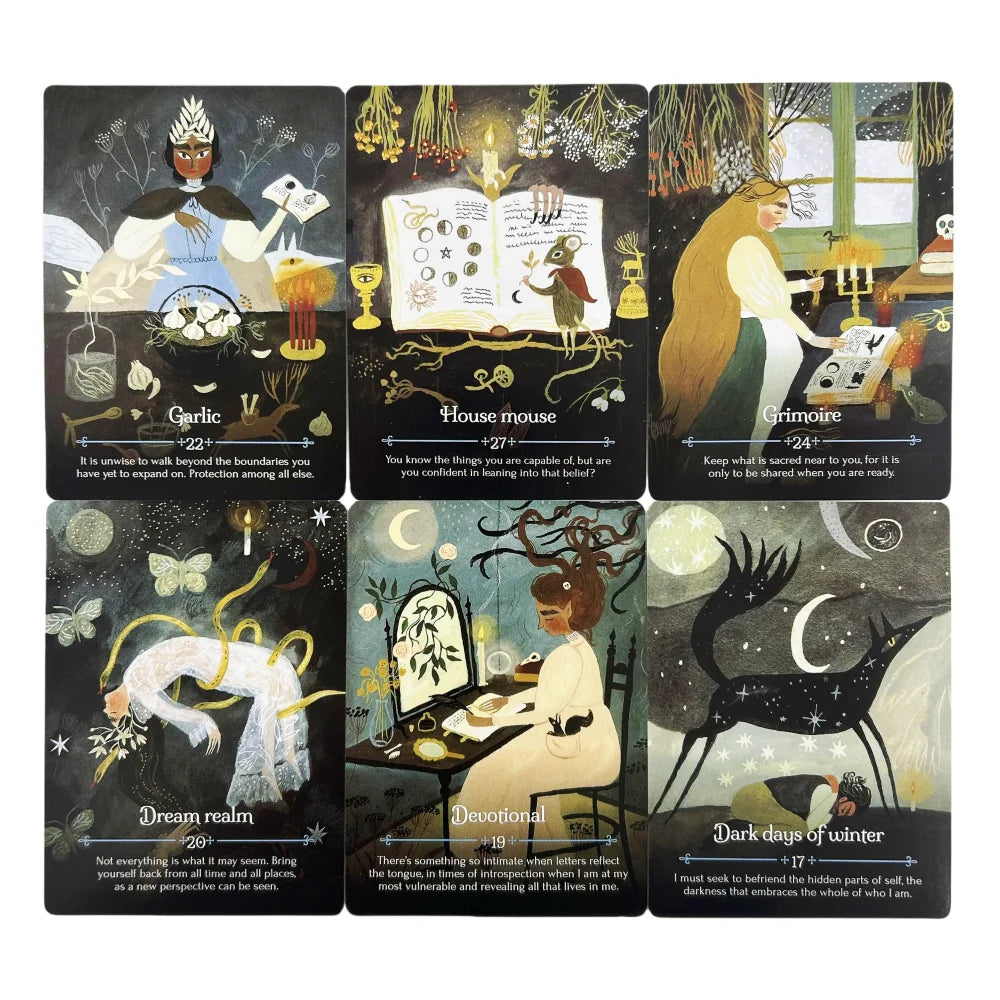Cartes Oracle des Saisons de la Sorcière Imbolc - Un jeu de 44 cartes divinatoires en anglais - Édition Divination - Jeux de société - Tarot pour les fêtes