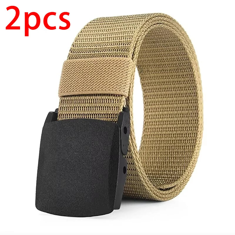 Ceinture pour hommes en plein air décontracté toile ceinture métal gratuit formation Nylon ceinture tactique avec pantalon jean ceinture sport ceintures pour hommes femmes