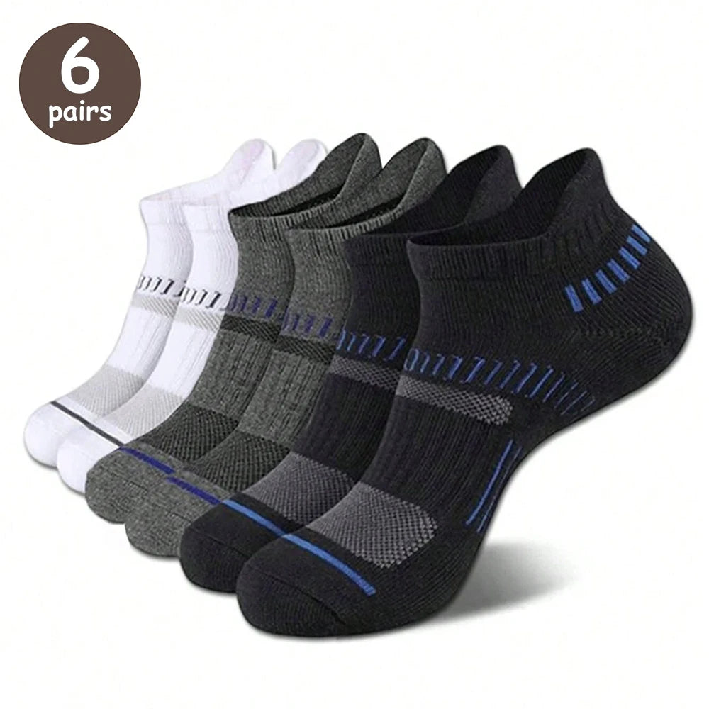6/12 paires chaussettes basses colorées pour hommes mode confortable automne classique noir chaussette d'affaires chaussettes courtes pour hommes de haute qualité