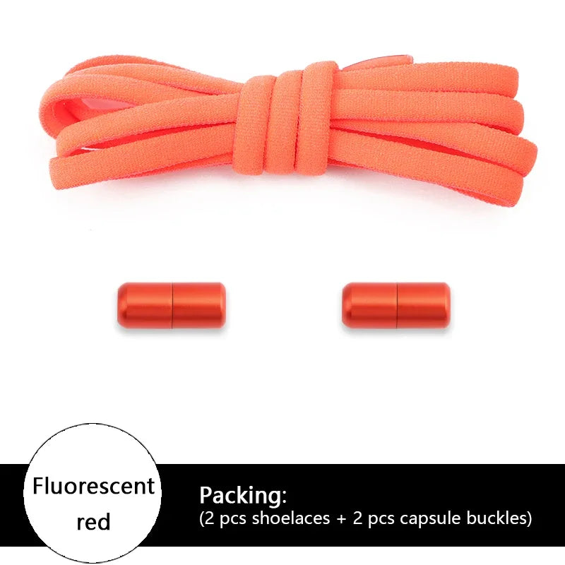 NOUVELLES Options colorées lacets élastiques baskets sans cravate lacet pour sport lacets ronds sans attaches enfants adultes chaussures accessoires