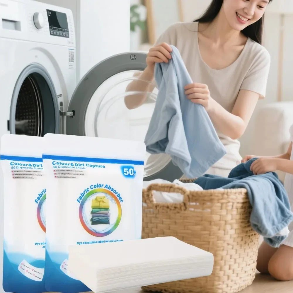 Lingettes anti-taches pour machine à laver, lingettes absorbant les couleurs, pastilles de lessive anti-taches, attrape-couleurs, tissu non tissé