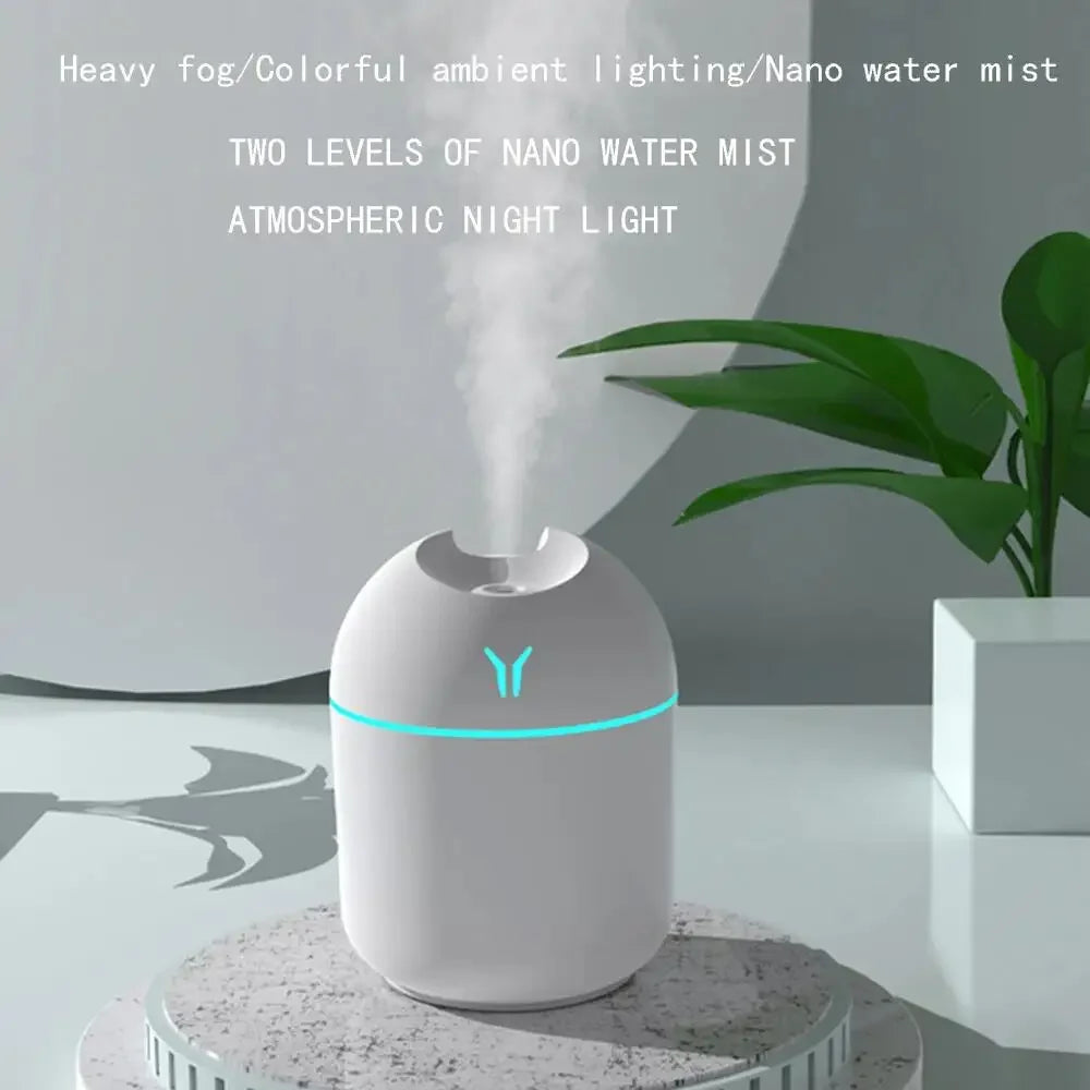 Diffuseur d'huile essentielle d'arome de Mini humidificateur d'air d'usb de 250ML pour le diffuseur ultrasonique de fabricant de brume muet de voiture à la maison avec la lampe de couleur de LED