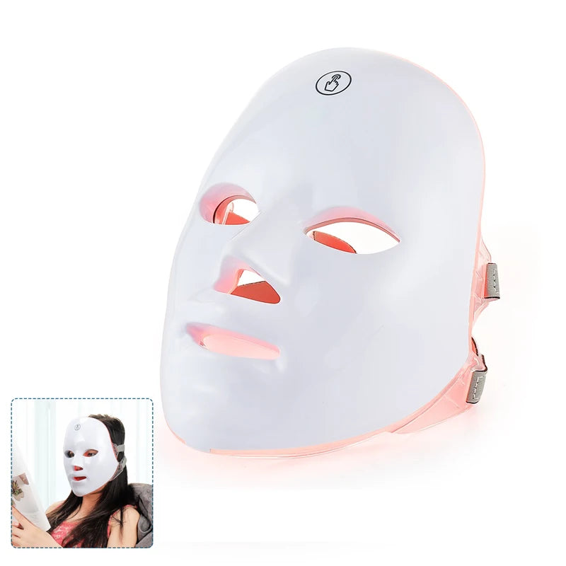Machine de beauté du visage à LED sans fil, 7 couleurs, Photon, pour resserrer la peau du visage, rajeunissement, masque facial
