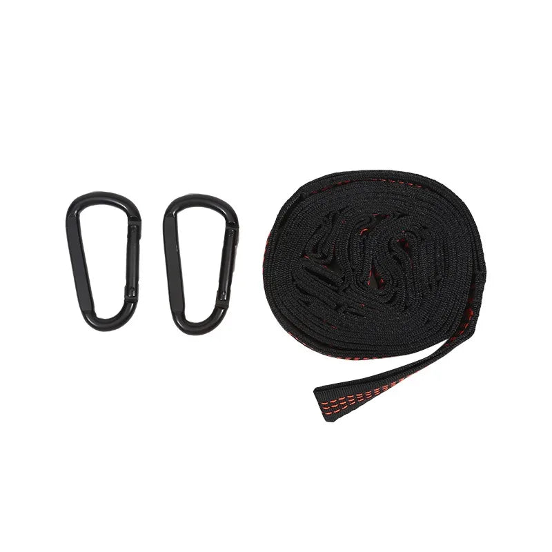 2 sangles de hamac haute capacité de charge 600 lbs de résistance à la rupture, corde de hamac en polyester à 5 anneaux