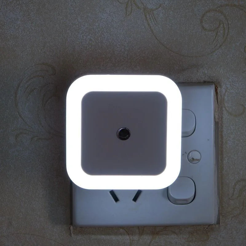 Capteur sans fil LED veilleuse ue prise américaine Mini veilleuses carrées pour bébé enfants salon chambre couloir lampe d'éclairage