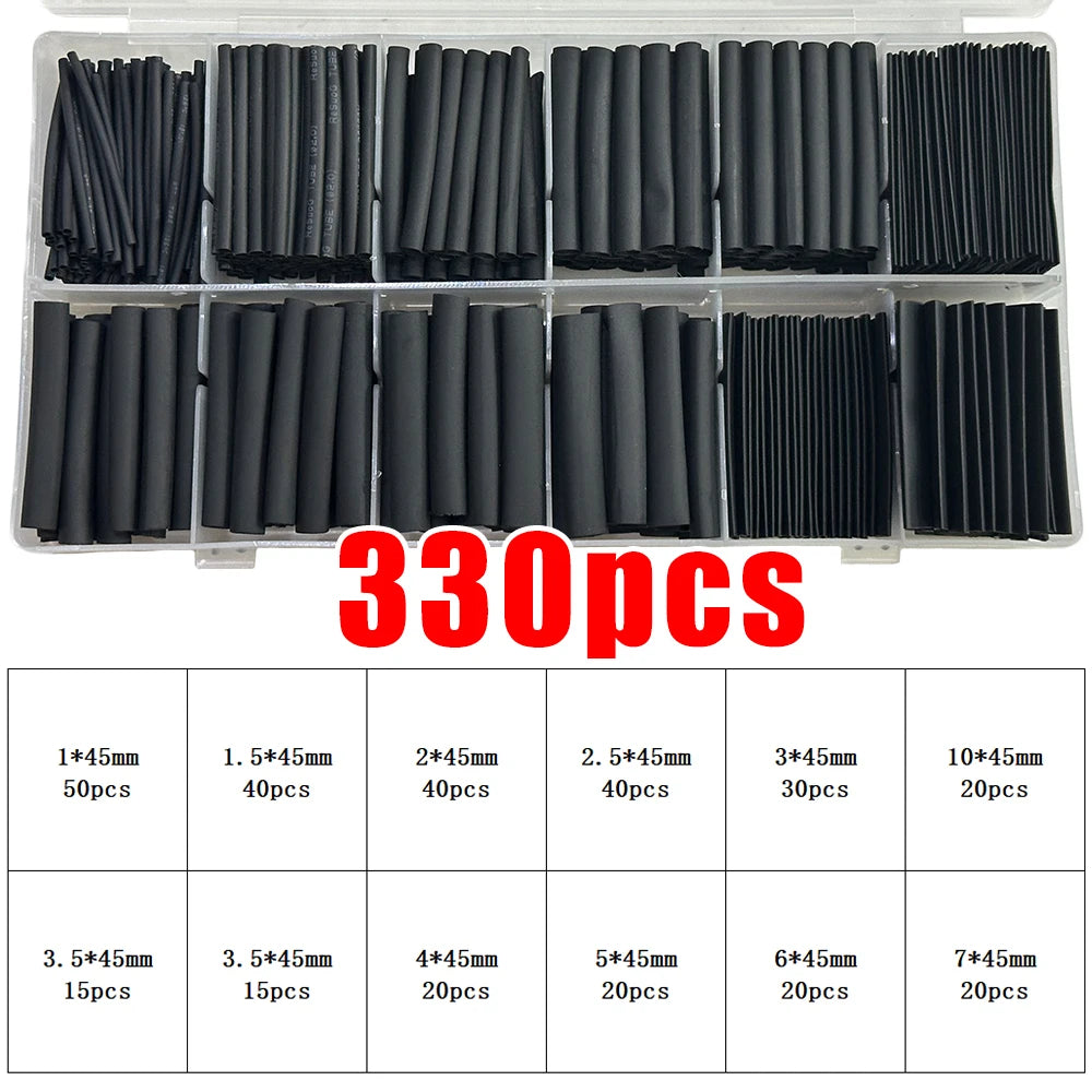 Kit de tubes thermorétractables, tubes thermorésistants, emballage de fil thermorétractable, protection de manchon d'isolation de câble de connexion électrique