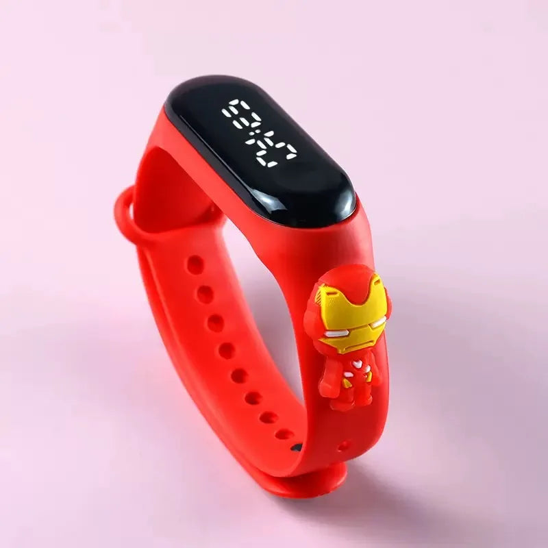Disney Fashion Mickey Children Watches For Girls Electronic Bracelet Sports Touch LED  Doll Kids Watch Women Waterproof Clock