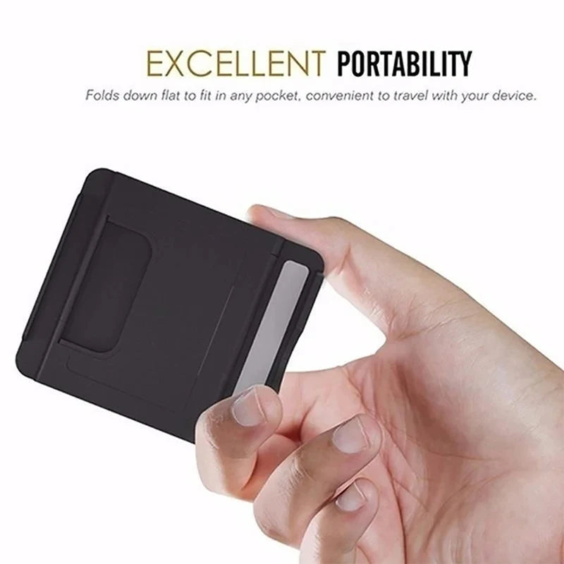 Mini support pliable universel, portable et ajustable pour téléphone, tablette ou ordinateur portable (compatible iPad, iPhone, Samsung, Xiaomi)